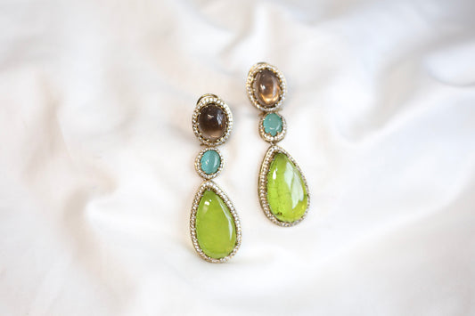 Rohita Pota Doublet Earrings -Peridot(101-53)