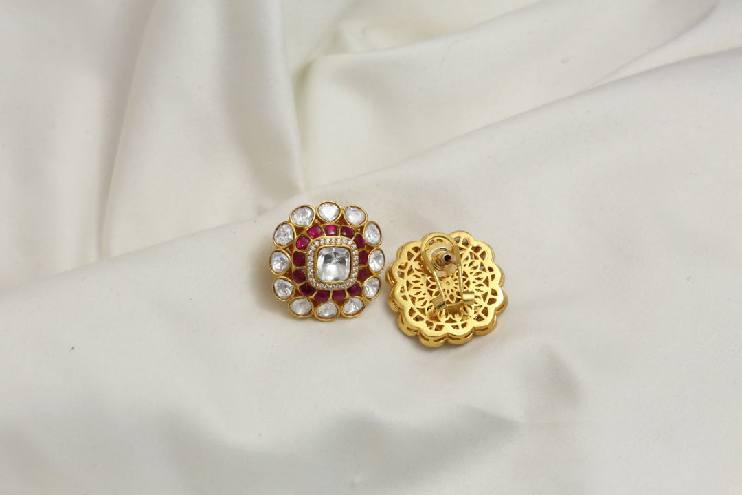 Premium Quality Jadau Polki Kundan Studs