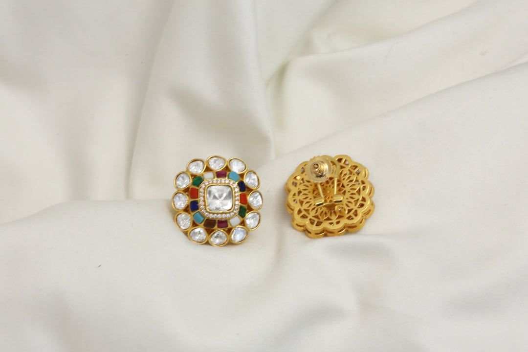 Premium Quality Jadau Polki Kundan Studs