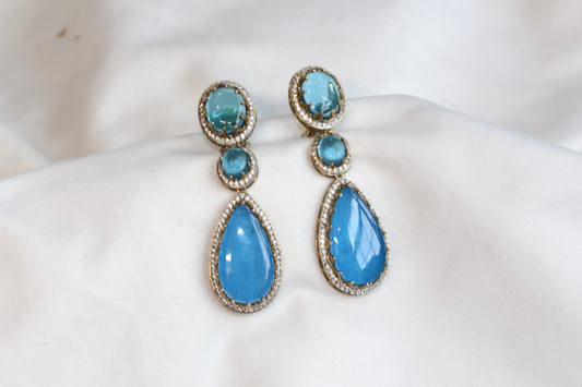 Rohita Pota Doublet Earrings -Blue(101-54)