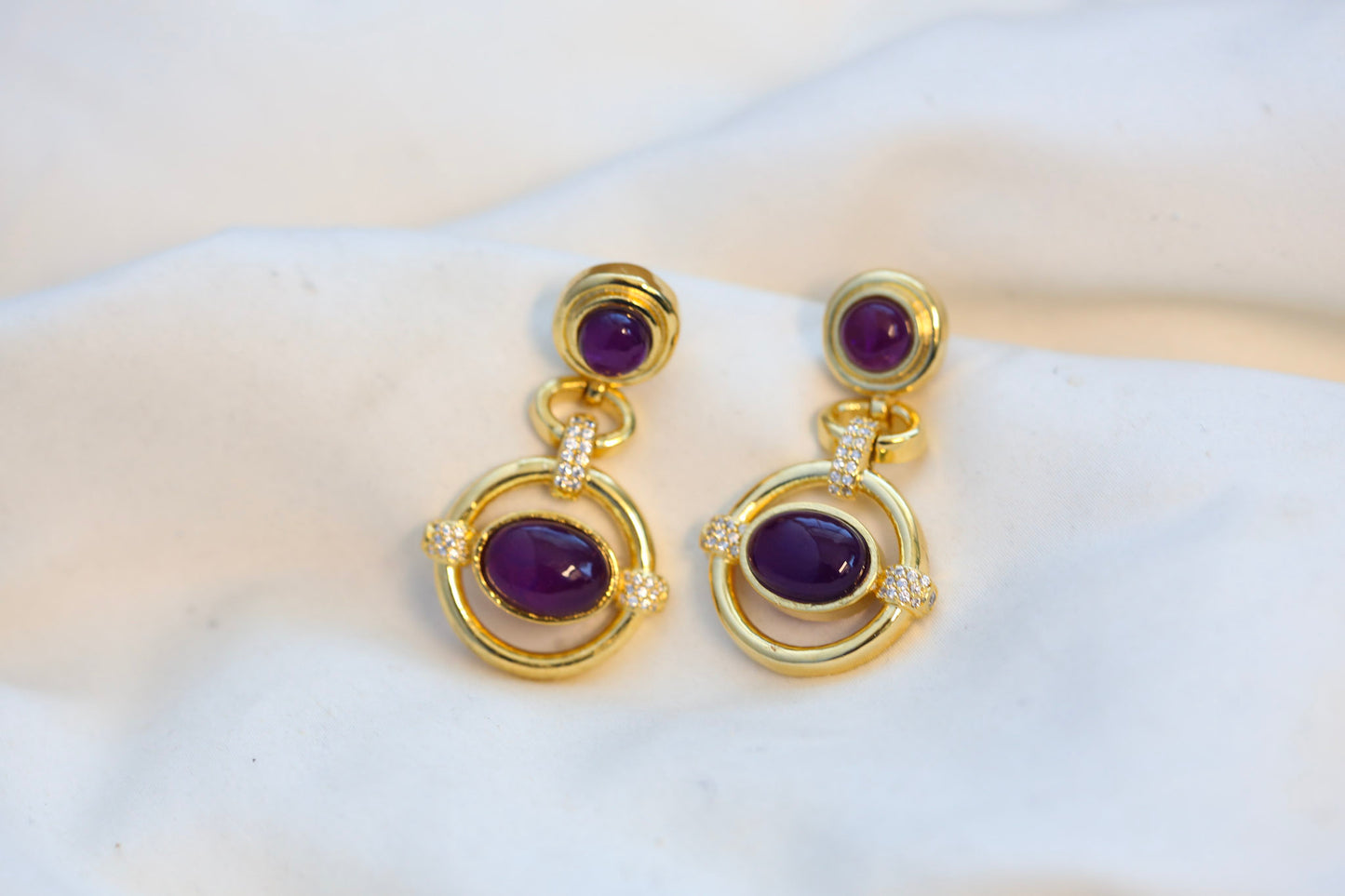 CZ Semiprecious Earrings - (101-72)