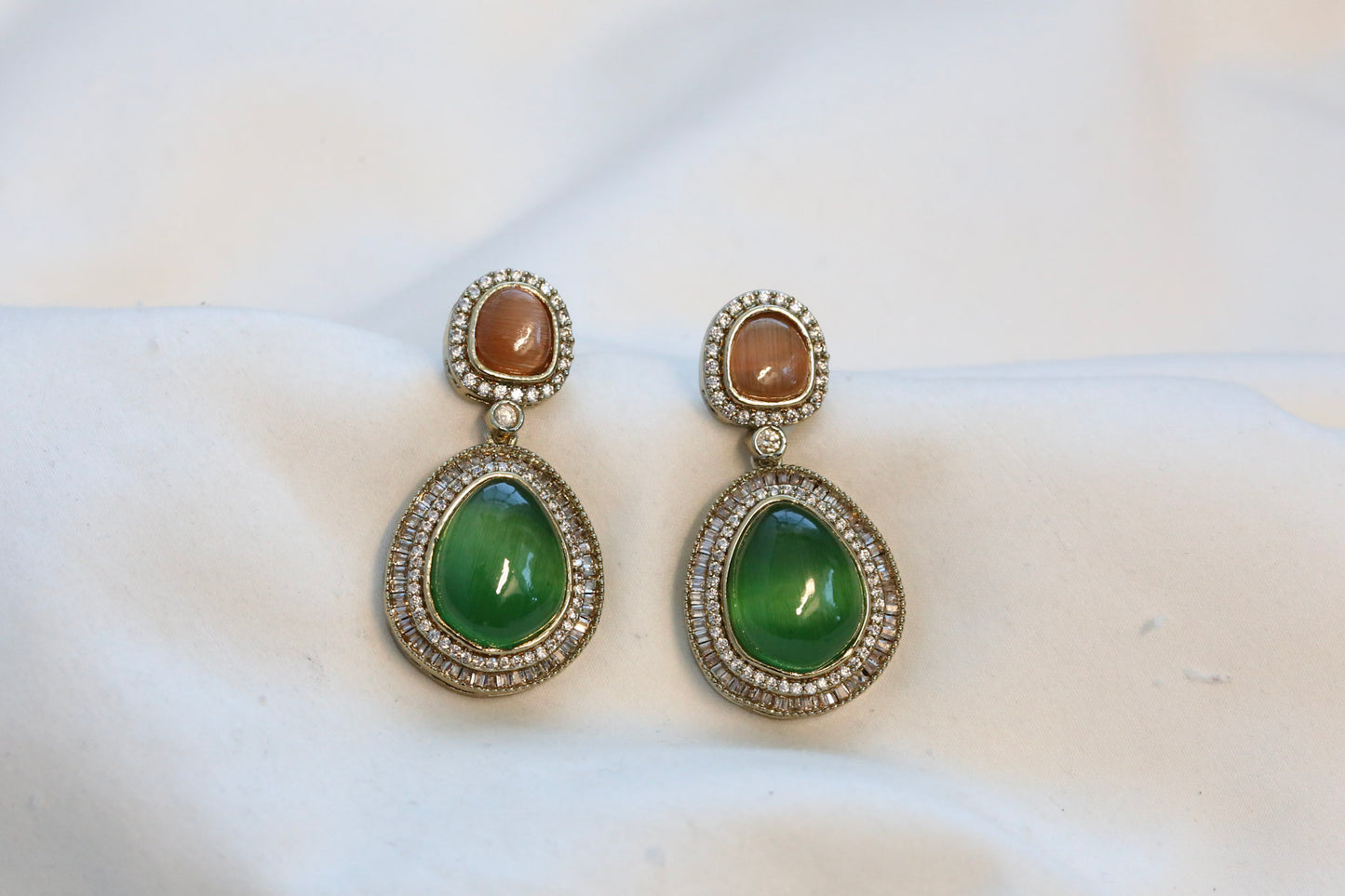 Kriti Victorian Semiprecious Earrings - (101-67)