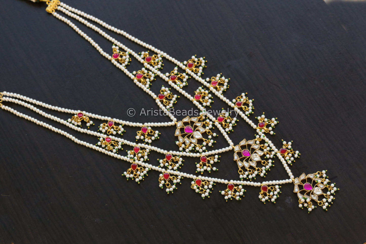 Niloufer Teen Lada Jadau Kundan Necklace (102-94)