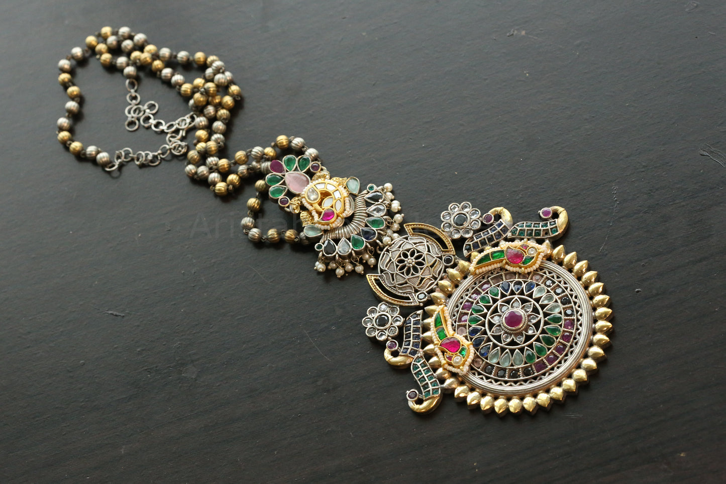 Handmade Dual Tone Fusion Necklace (ABJ-N101-31)