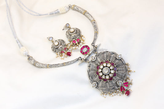 Next to Real Kundan Fusion Set  (ABJ-N101-19)