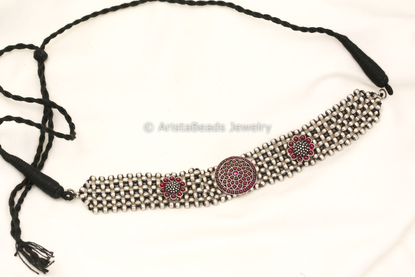 925 Hand Woven Kemp Silver Choker