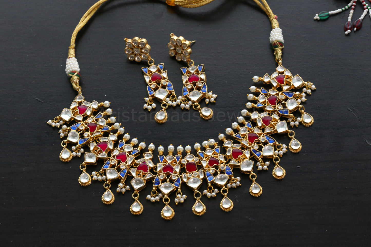 Handmade  Pachi Kundan Necklace Set (ABJ-N101-28)