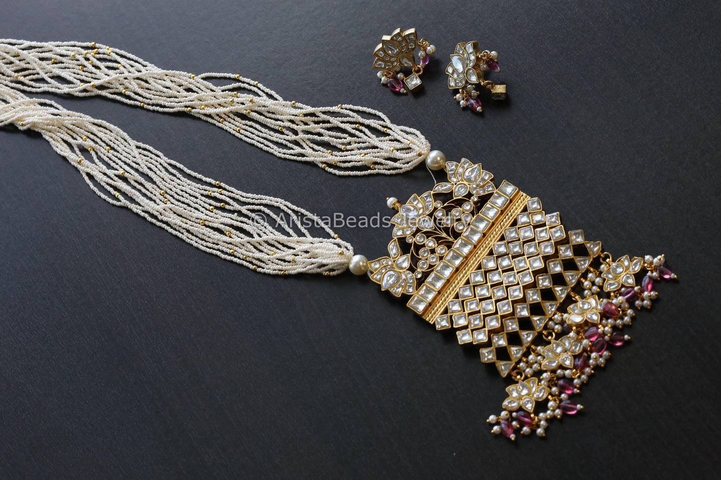 Jodha Jadau Kundan Necklace Set (102-53)