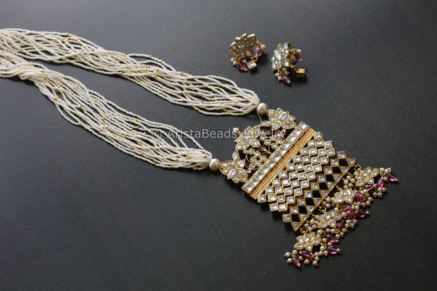 Jodha Jadau Kundan Necklace Set (102-53)