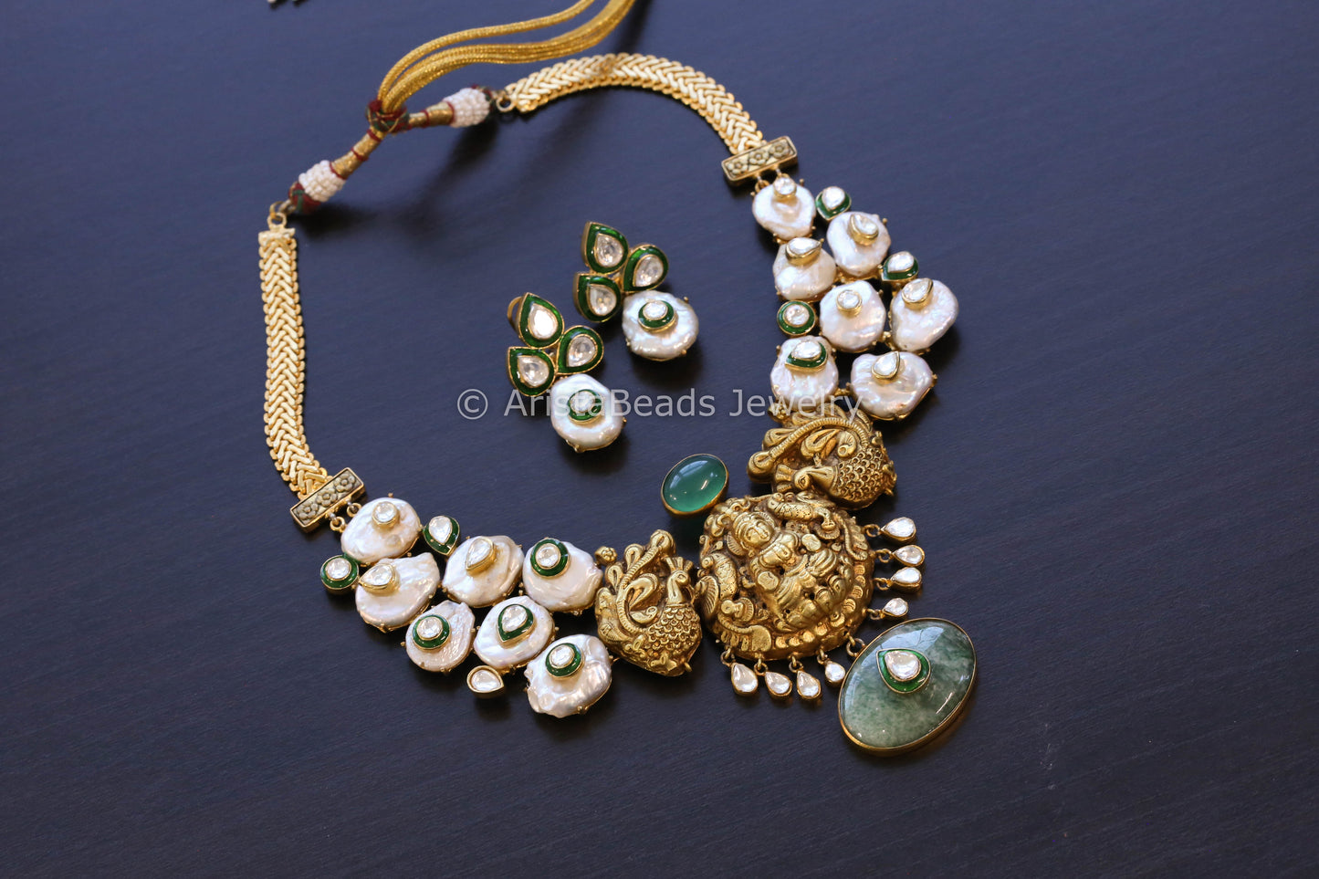 Ambuja Baroque Pearl & Uncut Kundan Set (H102-96)