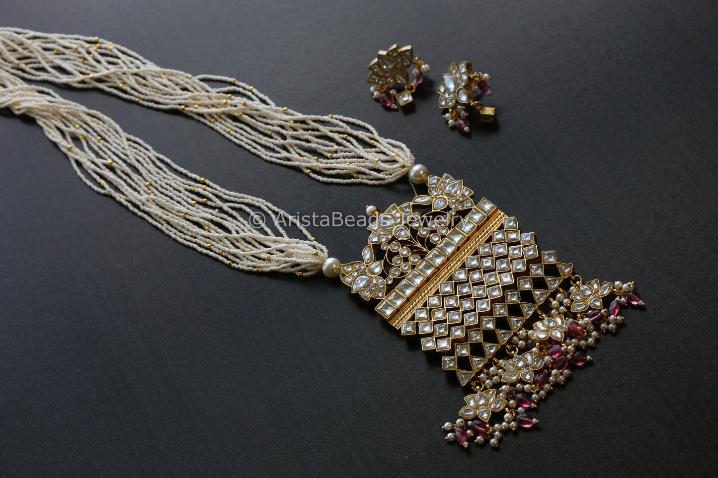 Jodha Jadau Kundan Necklace Set (102-53)