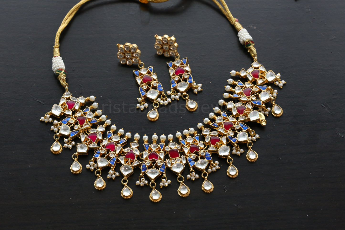 Handmade  Pachi Kundan Necklace Set (ABJ-N101-28)