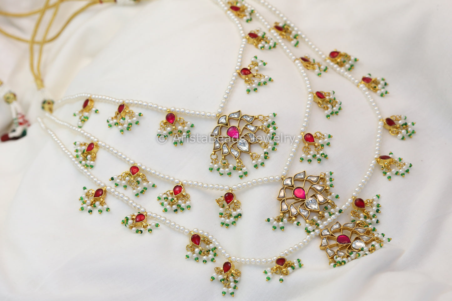 Niloufer Teen Lada Jadau Kundan Necklace (102-94)