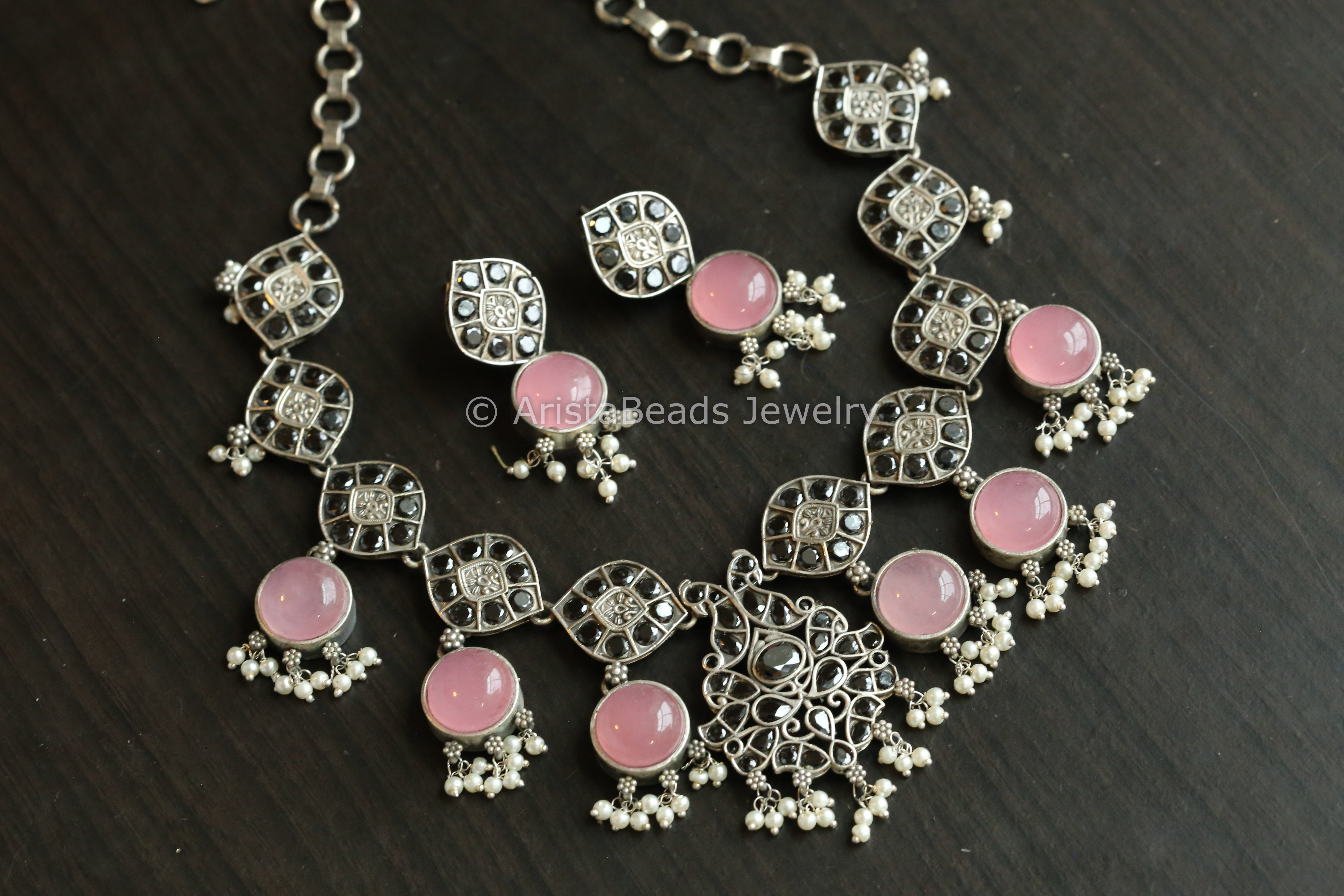 Baby pink jewellery on sale set